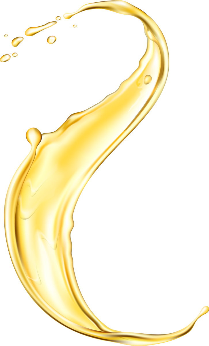 Realistic Oil Splash or Orange Liquid Spill