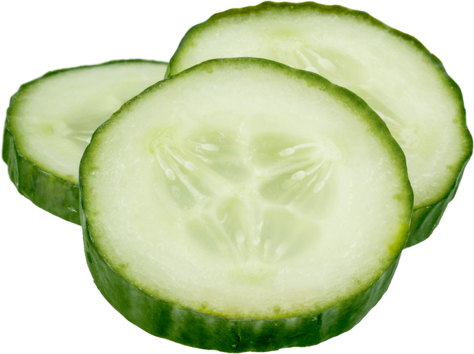 Fresh Sliced Cucumber Isolated